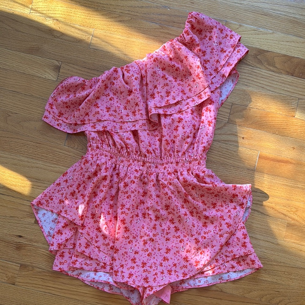 Floral Pink Romper. Size small